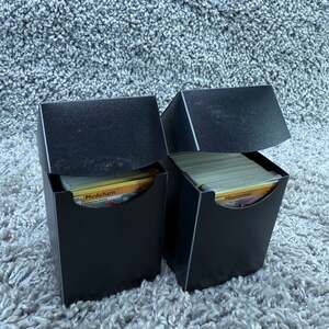 Black Trading Card Storage Deck Box Pokemon Bulk